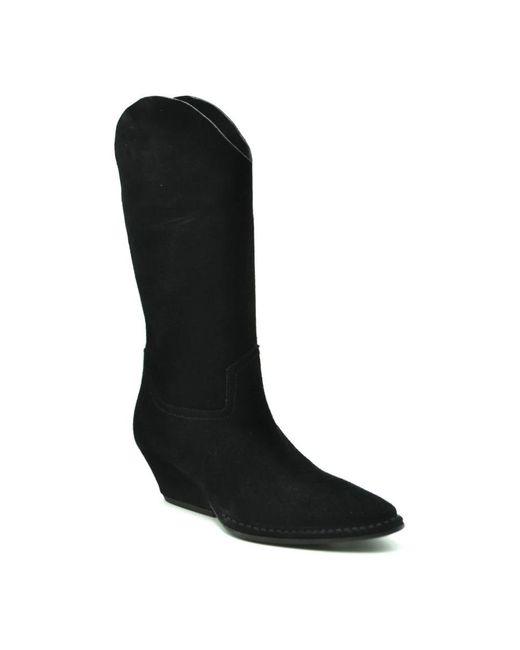 Roberto Del Carlo Black Cowboy Boots