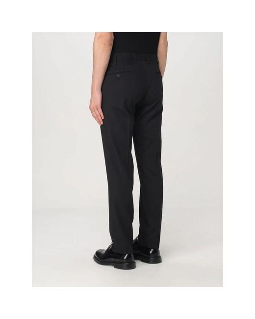 Slim-Fit Trousers di Incotex in Black da Uomo