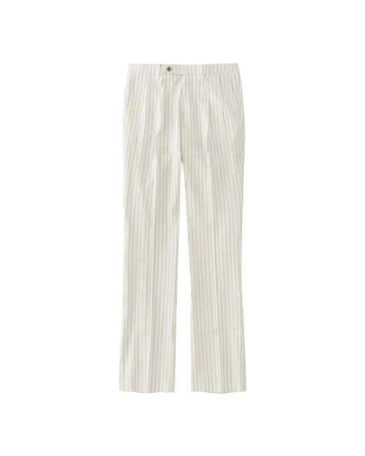 Berwich White Wide Trousers for men
