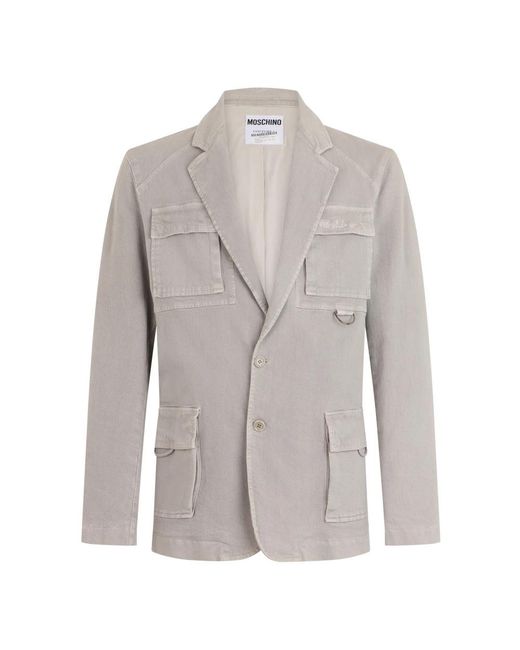 Moschino Gray Blazers for men