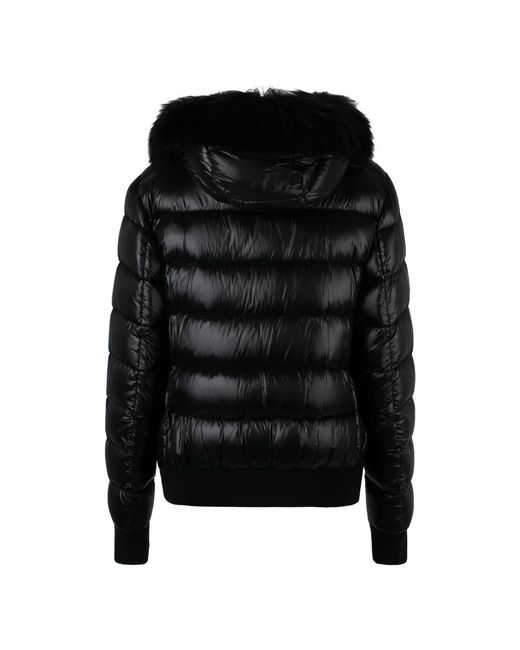 Moorer Black Kurze Daunenjacke Mit Abnehmbarer Kapuze