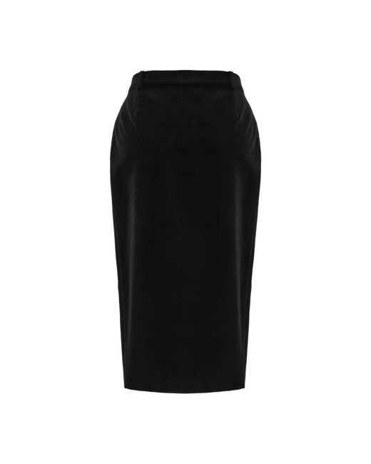 Saint Laurent Black Midi Skirts