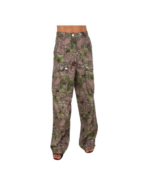 Liu Jo Green Straight Trousers
