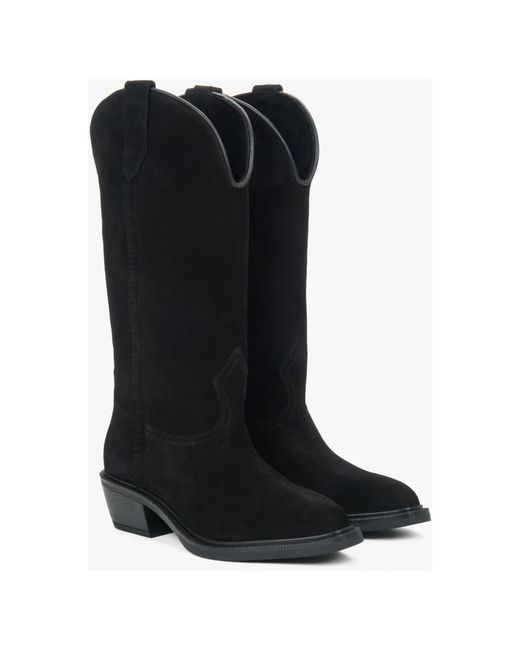 ESTRO Black Cowboy Boots
