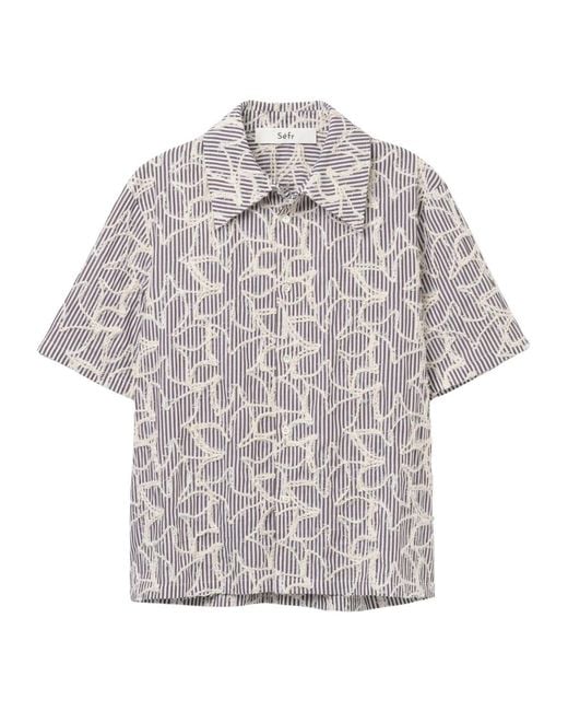 Séfr Gray Short Sleeve Shirts for men