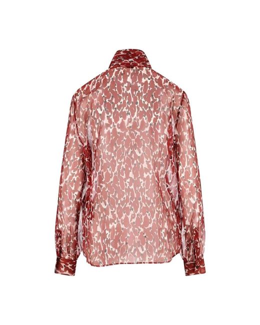 Saint Laurent Pink Bluse Mit Bindeband