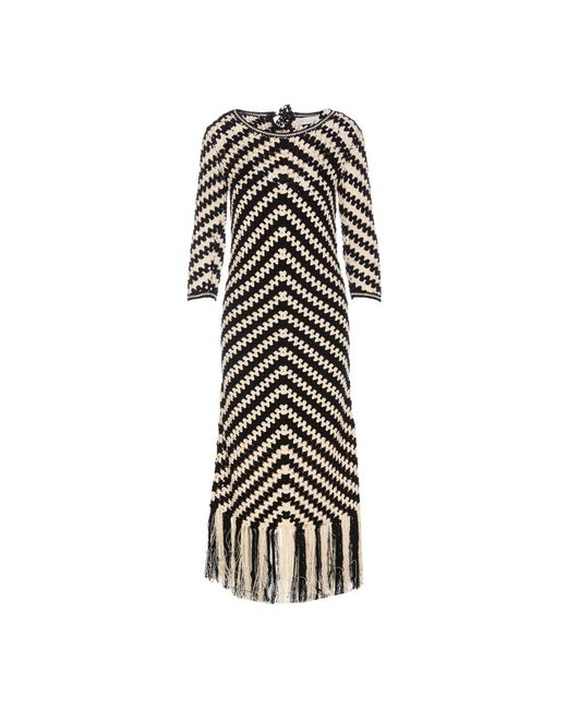 Zimmermann Black Halliday Hand Crochet Dress