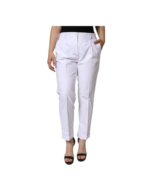 Slim-Fit Trousers di Dolce & Gabbana in Blue