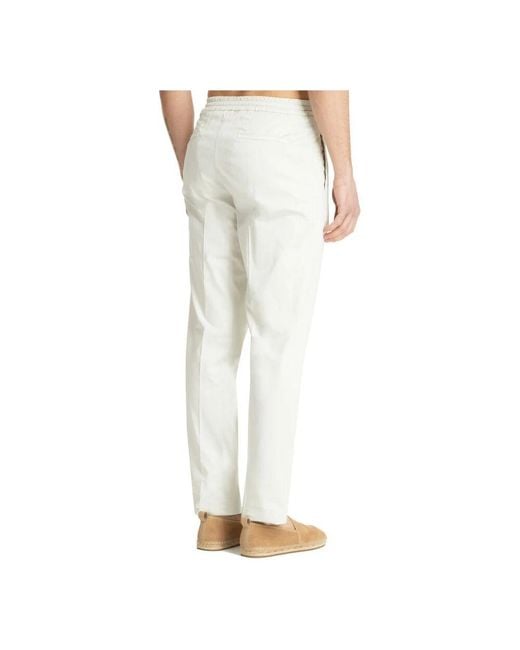 Slim-Fit Trousers Lardini de hombre de color Natural