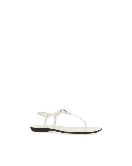 Gucci Slippersandaal Met Interlocking G in het White