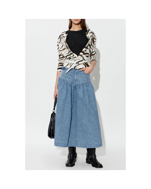 Ganni Top Met Patch in het Black