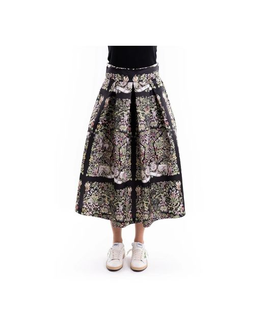 Midi Skirts di 5 PROGRESS in Black