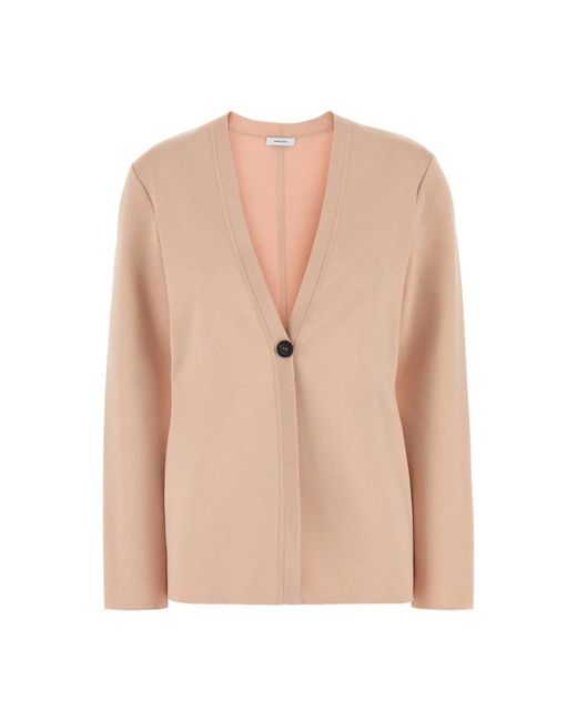 Ferragamo Truien & Vesten ,Roze ,Nylon Roze Stretch Viscosemix Cardigan in het Natural