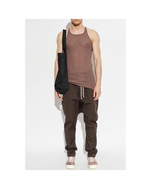 Rick Owens Mouwloos T-Shirt in het Brown voor heren