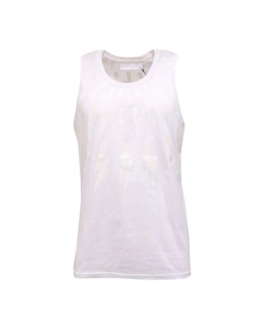 Neil Barrett White Sleeveless Tops for men