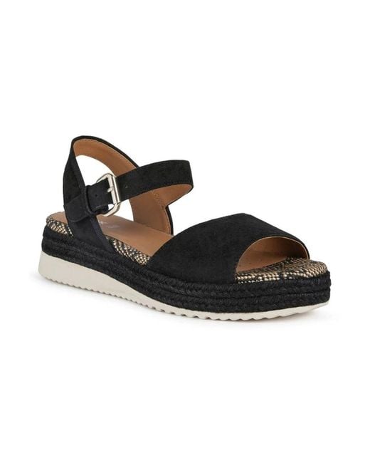 Flat Sandals di Geox in Black