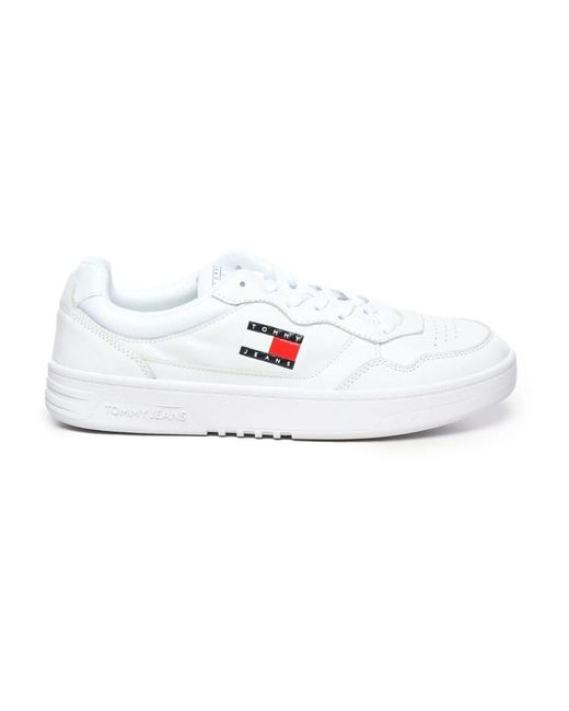 Tommy Hilfiger Weiße sneakers mit farbblockmuster in White für Herren