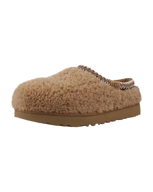 Ugg Schoenen ,Bruin ,Wol Tasman Maxi Curly Slippers in het Brown