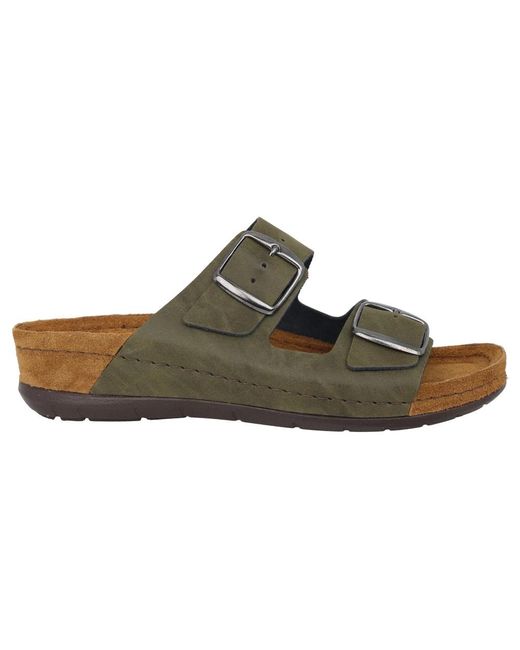 Rohde Schoenen ,Groen ,Groene Damessandaal Voor Zomer/Lente in het Green