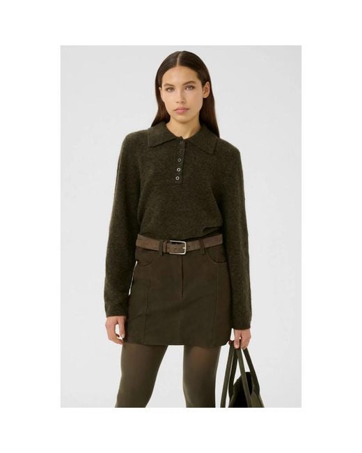 Gestuz Green Round-Neck Knitwear