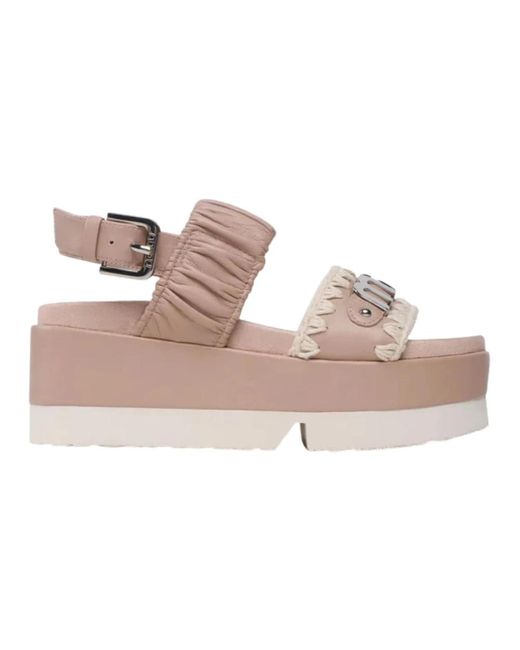 Wedges Mou de color Pink