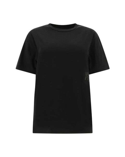 Alexander Wang Zwart T-Shirt Met Puff Logo in het Black