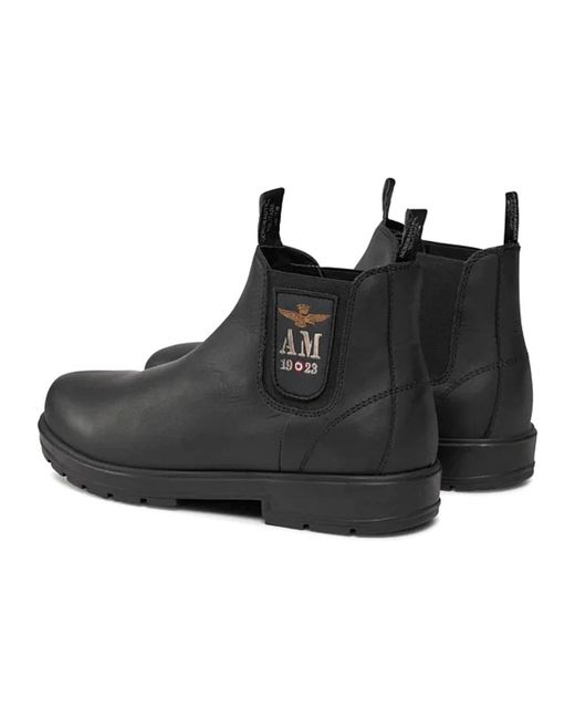 Aeronautica Militare Black Chelsea Boots for men