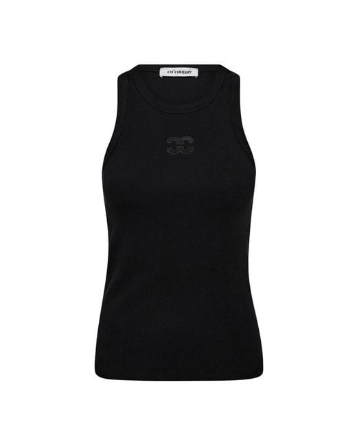 co'couture Black Sleeveless Tops