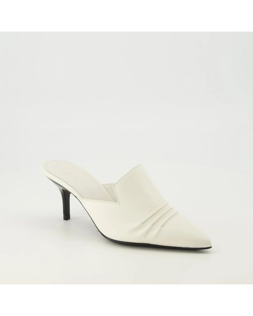 IRO White Heeled Mules