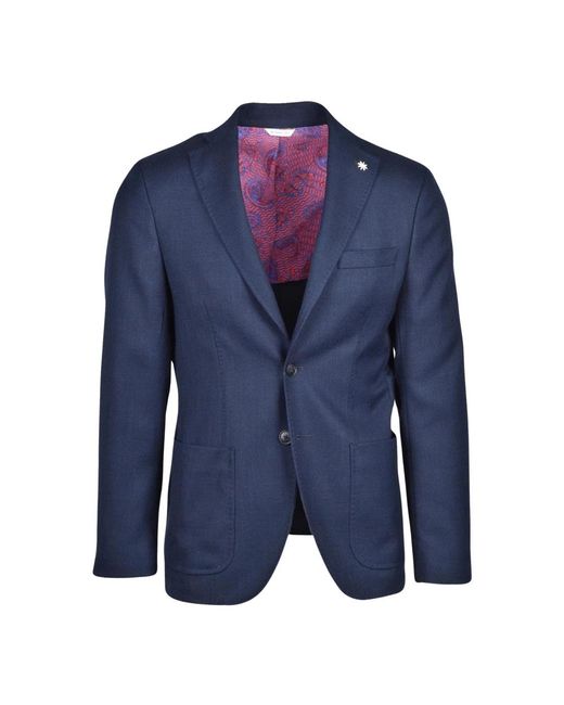 Manuel Ritz Giacca Sfiancata in het Blue voor heren