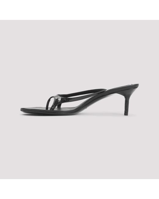 Acne Black Heeled Mules