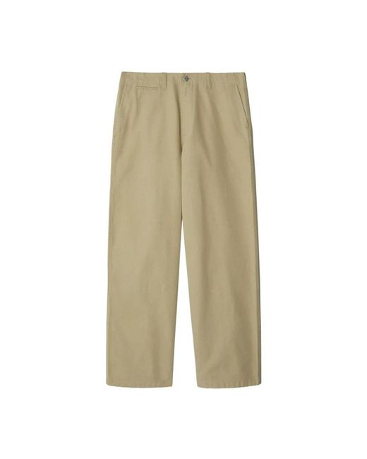 Burberry Natural Straight Trousers for men