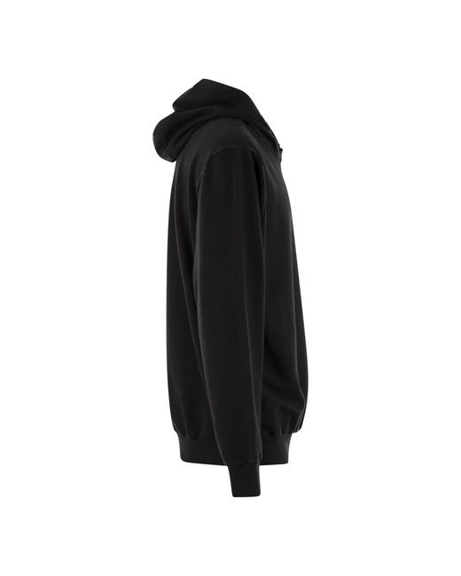Premiata Hot-dyed baumwoll-sweatshirt mit kapuze in Black für Herren