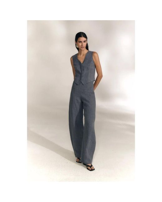 Cortana Blue Sleeveless Tops