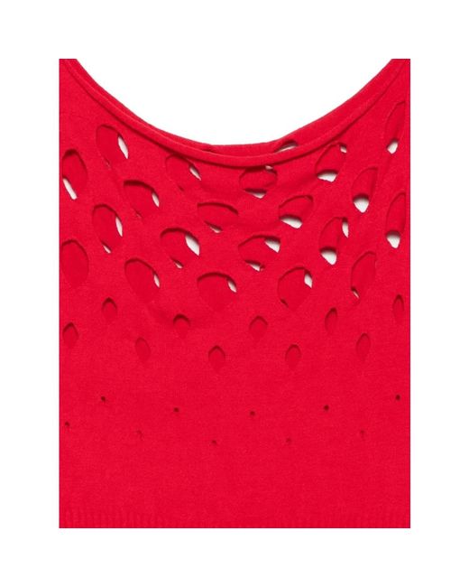 GIMAGUAS Red Sleeveless Tops