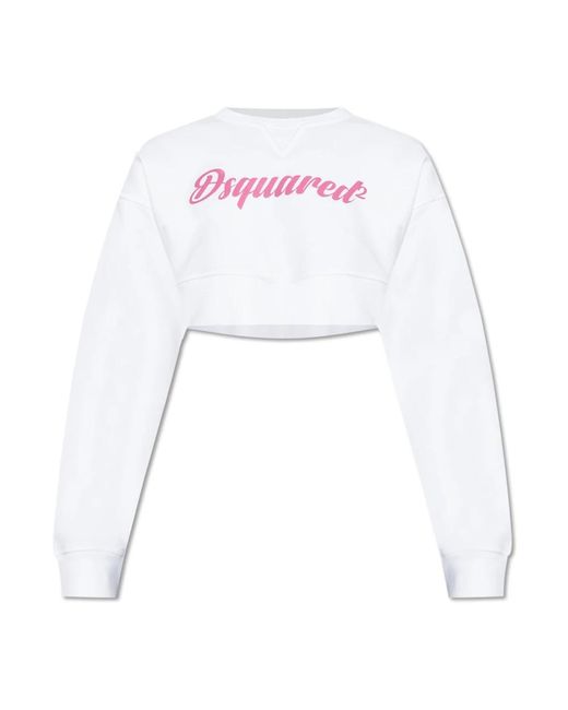 DSquared² White Sweatshirt mit logo