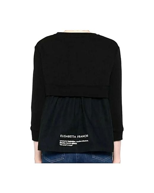 Elisabetta Franchi Black Sweatshirts