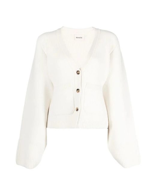 Khaite White Cardigans