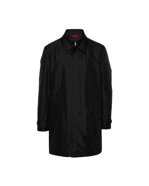 Fay Black Single-Breasted Coats for men