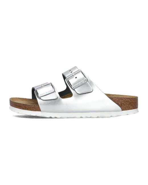 Birkenstock Sliders in het Metallic