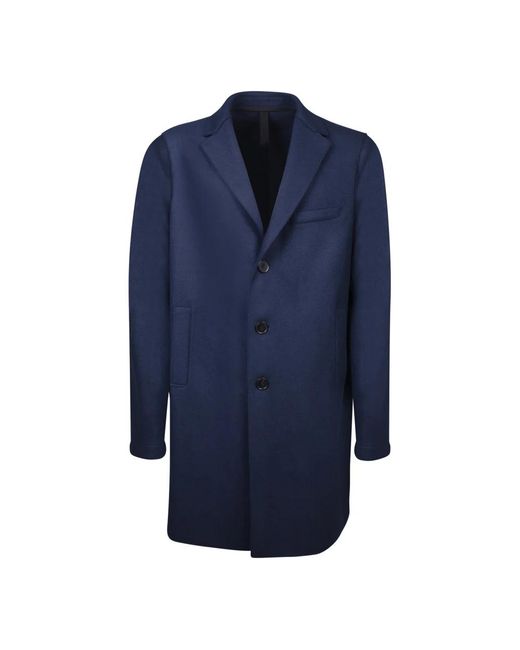 Harris Wharf London Blue Single-Breasted Coats for men