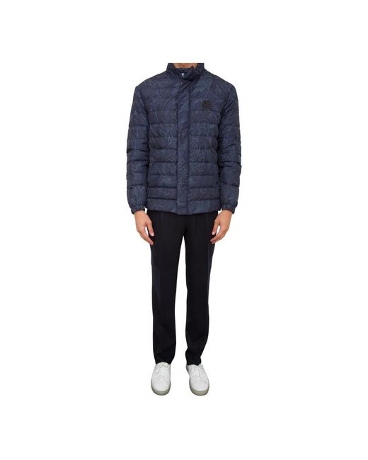 Etro Blue Winter Jackets for men