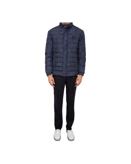 Etro Jassen ,Blauw ,Polyester Blauwe Reis Donsjas in het Blue voor heren