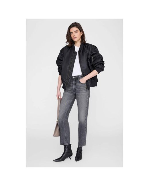Anine Bing Gray Cropped Jeans