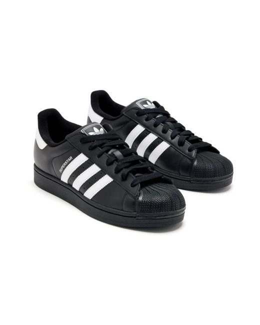 Adidas Schwarze Sneakers Mit 3-Streifen in Blue für Herren