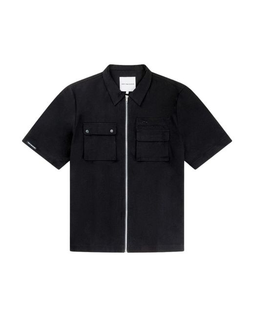 Off The Pitch Black Short Sleeve Shirts for men