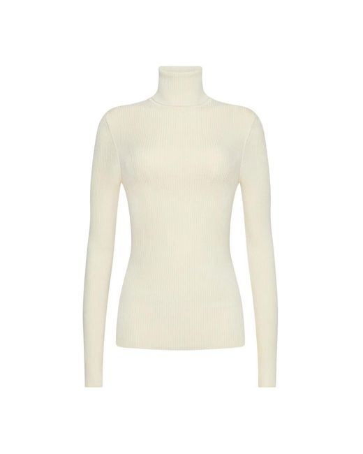 Wolford Merino Fine Rib Pullover in het White