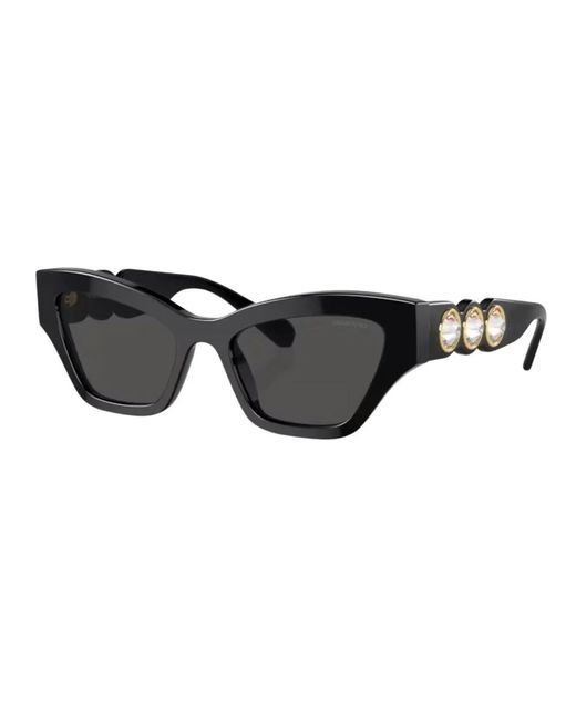 Nero/grigio scuro occhiali da sole sk6021 di Swarovski in Black