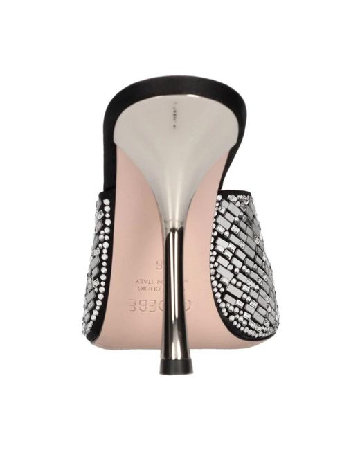 Gedebe Gray Heeled Mules