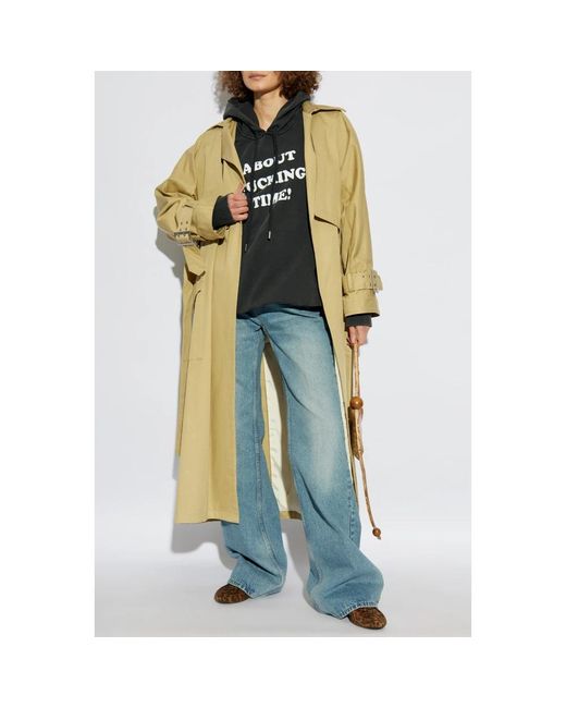 Gestuz Belted Coats in het Yellow